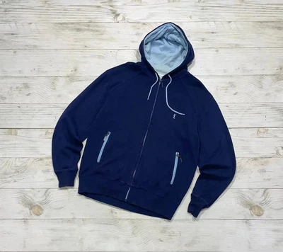 Sudadera con Capucha Yves Saint Laurent De Colección Cremallera Logo YSL Y2K Hombres Talla L Azul Foto 1 de 4