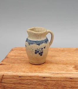 OOAK IGMA Jane Graber Stoneware Pitcher 1983 Artisan Dollhouse Miniature 1:12 - Picture 1 of 9