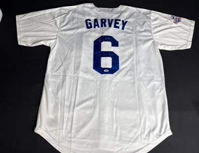 Steve Garvey Signed Los Angeles Dodgers Jersey 1981 WS Champs PSA 8A55143 - Image 1 of 4