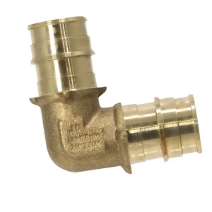 1 Pc XFITTING 3/4" Pex A Elbow, 3/4" Expansion Elbow, Lead Free Brass - Picture 1 of 5