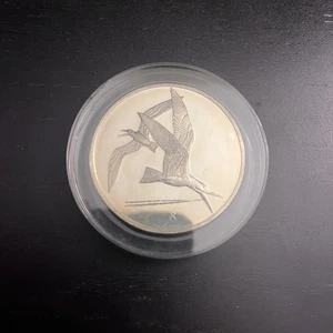 1971 Franklin Mint Robert Bird Black Skimmers .925 Silver 2 . Oz Proof Medal - Picture 1 of 2