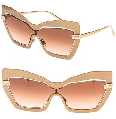 Gafas de sol DOLCE & GABBANA DG2224 LOGO PLACA DG 2224 oro rosa escudo angular Foto 1 de 4