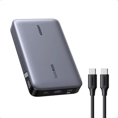 Banco de Alimentación UGREEN 20000mAh 100W, Cargador Portátil Nexode USB C 3 Puertos PD Rápido Foto 1 de 4