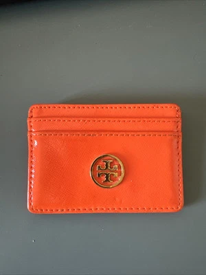 Nuevo Tarjetero Tory Burch Cuero Naranja Foto 1 de 3