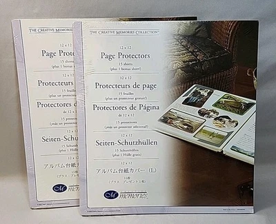 New! CREATIVE MEMORIES 12 x 12 Scrapbook PAGE PROTECTORS (15 Per Pack) Lot Of 2 - Image 1 of 4
