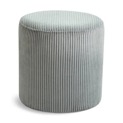 Pemberly Row Modern / Contemporary Soft Microsuede Fabric Grey Ottoman / Stool - Image 1 of 4