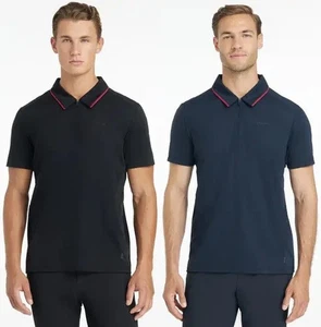 LeMieux Mens Performance Polo Shirt Wicking Airflow Mesh Vent Black/Navy XS-XXL - Picture 1 of 12