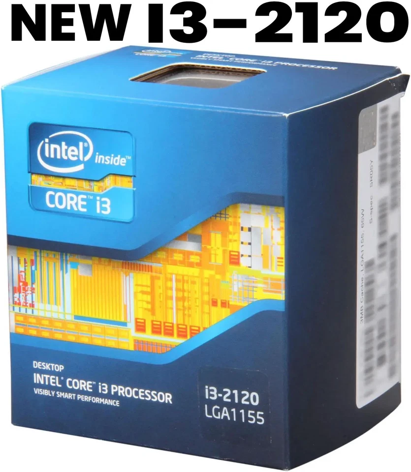 NEW Intel Core i3-2120 3.3 GHz BX80623I32120 LGA 1155 CPU Processor w/Cooler NIB - Image 1 of 4