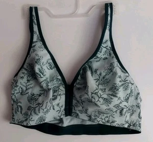 CATHERINE'S 44C GREEN FLORAL FRONT CLOSE RACERBACK UNLINED INNER SLING SIDE... - Bild 1 von 8