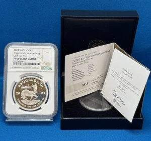2024 Silver Krugerrand Johannesburg Coin Fair NGC PF69 UC w/ OGP & COA - Picture 1 of 5