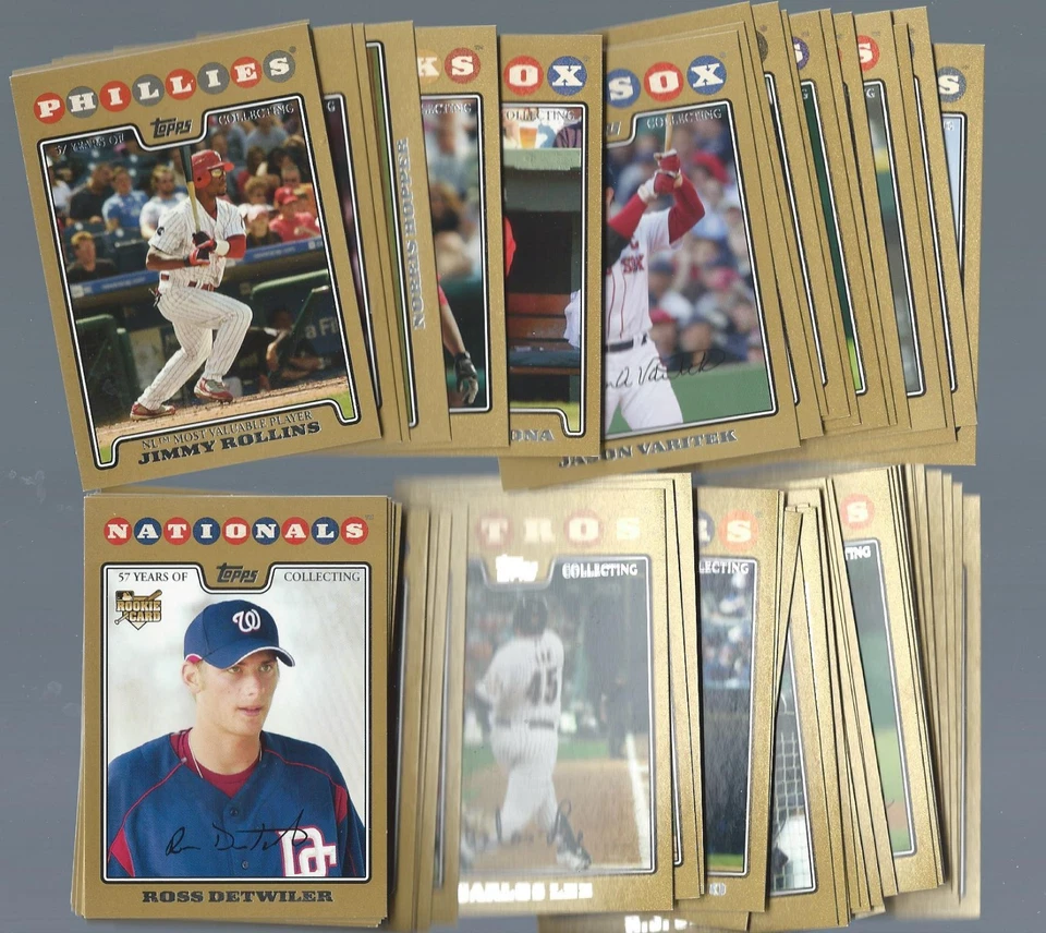 2008 Topps baseball gold parallel #d to 2008.  You pick the card(s) - Image 1 of 1