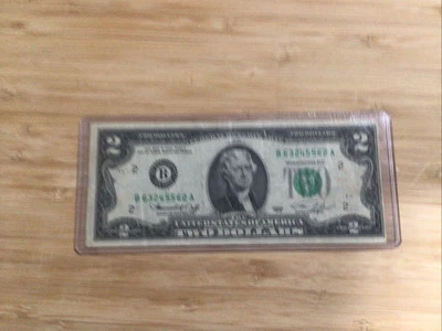 1976 $2 Dollar Bicentennial Cut Off Center  - Image 1 of 3