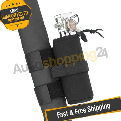 Smittybilt 769530 Black Roll Bar Mounted Fire Extinguisher Holder - Image 1 of 4