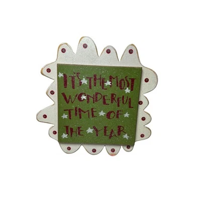 Rustic "It's the Most Wonderful Time of the Year" Christmas Decor Handmade READ - Image 1 of 4