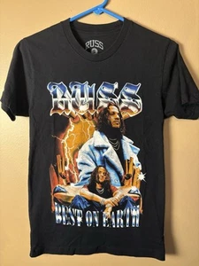 Russ Has Shirt Size Small Black Graphic Best On Earth Cotton Short Sleeve - Picture 1 of 6