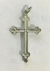 New Sterling Silver Pattered Cross - Picture 1 of 1
