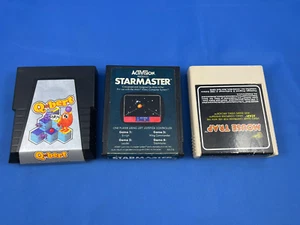 QBert ~ Starmaster ~ Mouse Trap ~ Atari 2600 ~ Cleaned Tested ~ Free Shipping ~ - Picture 1 of 12