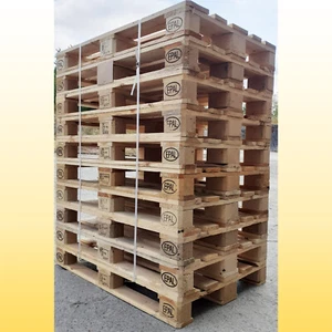 10 Europaletten Tauschpaletten 1.Wahl Holzpaletten (Klötzer Formspanholz) - Bild 1 von 3