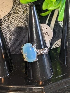 Stunning Opalite Crystal Ring Size S Christmas Gift - Picture 1 of 1
