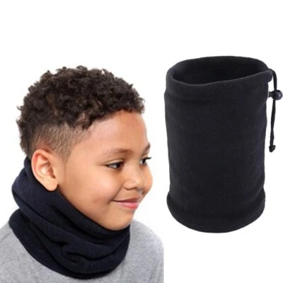 Children Girls Boys Warm Soft Fleece High Neck Warm Scarf Multifunctional Hat