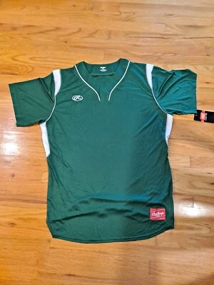 Forest green Rawlings baseball jersey - 1 button - Imagem 1 de 2