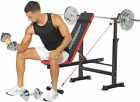 Aceshin 330lbs Adjustable Olympic Weight Bench with Preacher Curl &,Leg,Develope