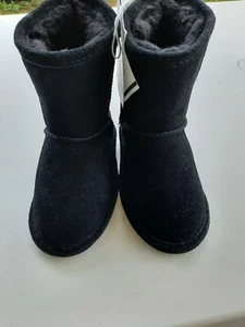 BEARPAW toddler girl size 9 black boots - Picture 1 of 4