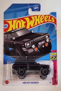 2023 Hot Wheels 1988 Jeep Wagoneer HW: The '80s Black Lifted Bar Light Winch 4x4 - Picture 1 of 7