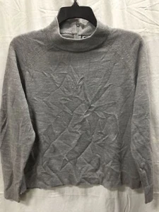 Karen Scott Petite Mock-Neck Sweater Medium Grey Heather PS - Picture 1 of 1