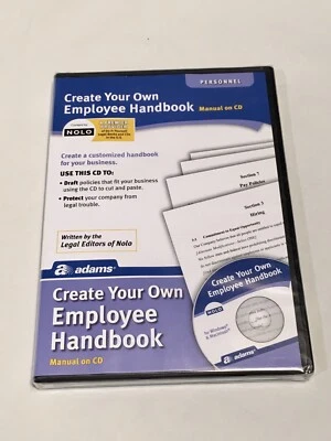 Adams Create Your Own Employee Handbook on CD - BRAND NEW SEALED - Image 1 of 4