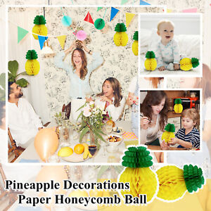 Pineapple Decorations Tissue Paper Honeycomb Ball Pineapple Hanging Fans Lantern