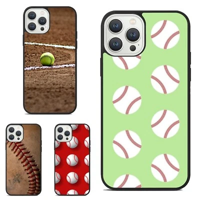 Team Sport baseball pattern For Samsung Galaxy Apple iPhone 14 15 - Image 1 of 4