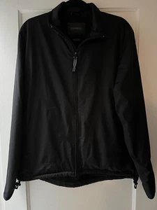 Express Men Jacket Medium Black Full Zip Fleece Lined Windbreaker - Picture 1 of 6
