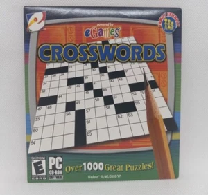 eGames Crosswords PC Game - Over 1000 Great Puzzles * Win 98/ME/2000/XP * NEW - Picture 1 of 2