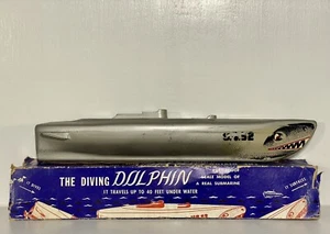 1947 TOY DIE-CAST SUBMARINE DIVING DOLPHIN US-52 A.C.T. Inc DETROIT Military WAR - Picture 1 of 6