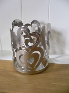Yankee Candle Silver Heart Large Jar Holder