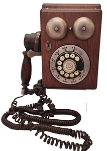 Teléfono Western Electric Bell madera montaje en pared dial giratorio de colección sin probar - Imagen 1 de 22