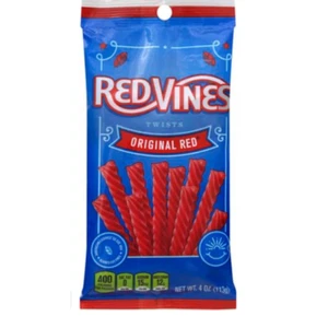 Red Vines Twists Original Red Licorice Candy, 4 oz Pack - Soft & Chewy Treat - Picture 1 of 8