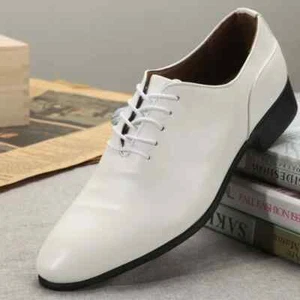 Men's Dress Shoes Office Business Wedding Lace Up Formal Oxfords Mens Shoes - Picture 1 of 11