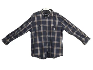 Carhartt Shirt Mens XL Gray & Yellow Plaid Long Sleeve Button Up Size XL - Bild 1 von 7