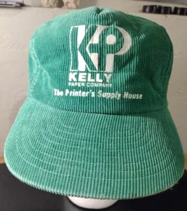 Vintage '80s KELLY PAPER Co., Corduroy Cap. "Printer's Supply".  (Los Angeles) - Picture 1 of 12