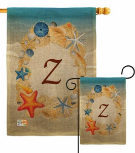Sommer Z Initiale Sackleinen Garten Flagge Küste Strand Deko Geschenk Hof Banner - Bild 1 von 19