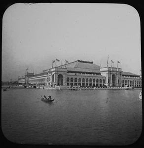 Foto EXPOSICIÓN COLOMBIANA MUNDIAL MANUFACTURAS Linterna Mágica Diapositiva 1893 CHICAGO - Imagen 1 de 5