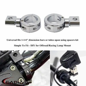 1-Hole Spotlight Fog Light Mounting Bracket Clamp For Harley 1-1/4" Crash Bar - Picture 1 of 7