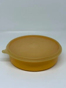 VTG Tupperware Little Wonder Bowl #1405-5 W/ Lid Yellow Retro Decor Storage - Picture 1 of 8