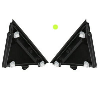 12-17 FIAT 500 MATTE BLACK LEFT RIGHT DOOR MIRROR FLAG COVER MOLDINGS OEM - Image 1 of 4