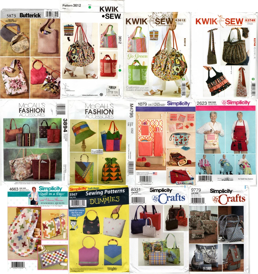 CHOICE: Sewing & Craft Patterns for Bags, Totes, Storage, Handbags, Diaper Bag - Image 1 of 1