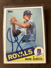 Mark Gubicza - Kansas City Royals 1985 Topps AUTOGRAPHED