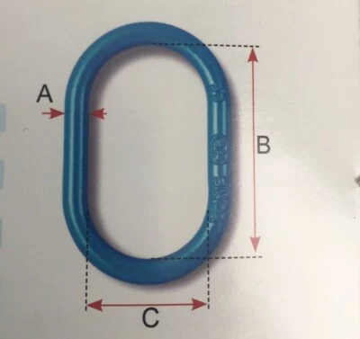 M&G OR UNICATCH Yoke G100 1" (CHAIN SIZE 5/8") OBLONG MASTER LINK W.L.L. 24,000 LBS.