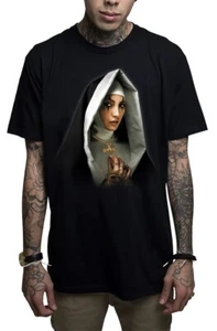 Mafioso Mother Mercy Nun Cross Crucifix Jesus Religious Tattoos Urban T Shirt - Picture 1 of 3
